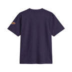 Minimal Cross Tee — Small Chest Cross & "Jesus Heals" Sleeve Patch