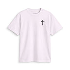 Minimal Cross T-Shirt — Small Chest Cross Graphic Christian Tee