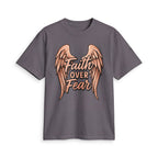 Faith Over Fear T-Shirt — Angel Wings Inspirational Christian Tee