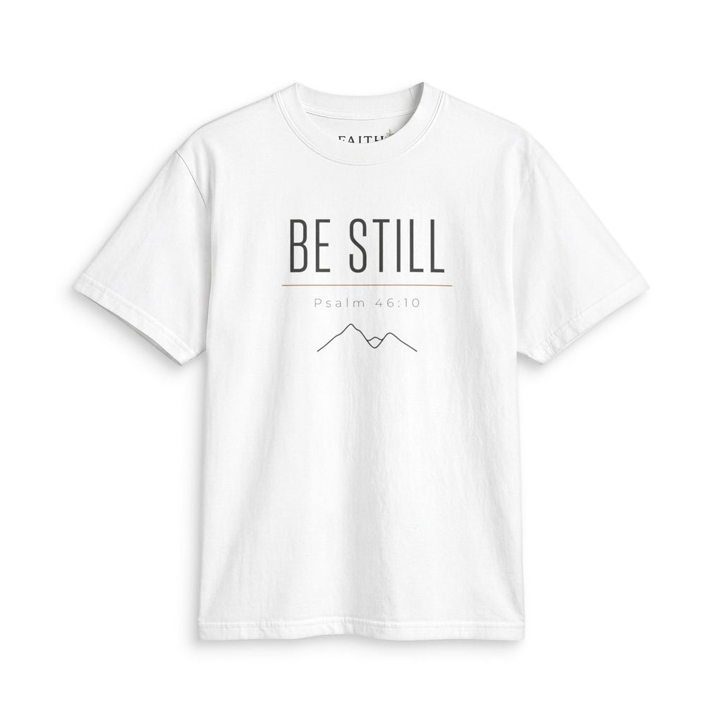 Be Still T-Shirt — Minimal Faith Graphic Tee for Quiet Reflection