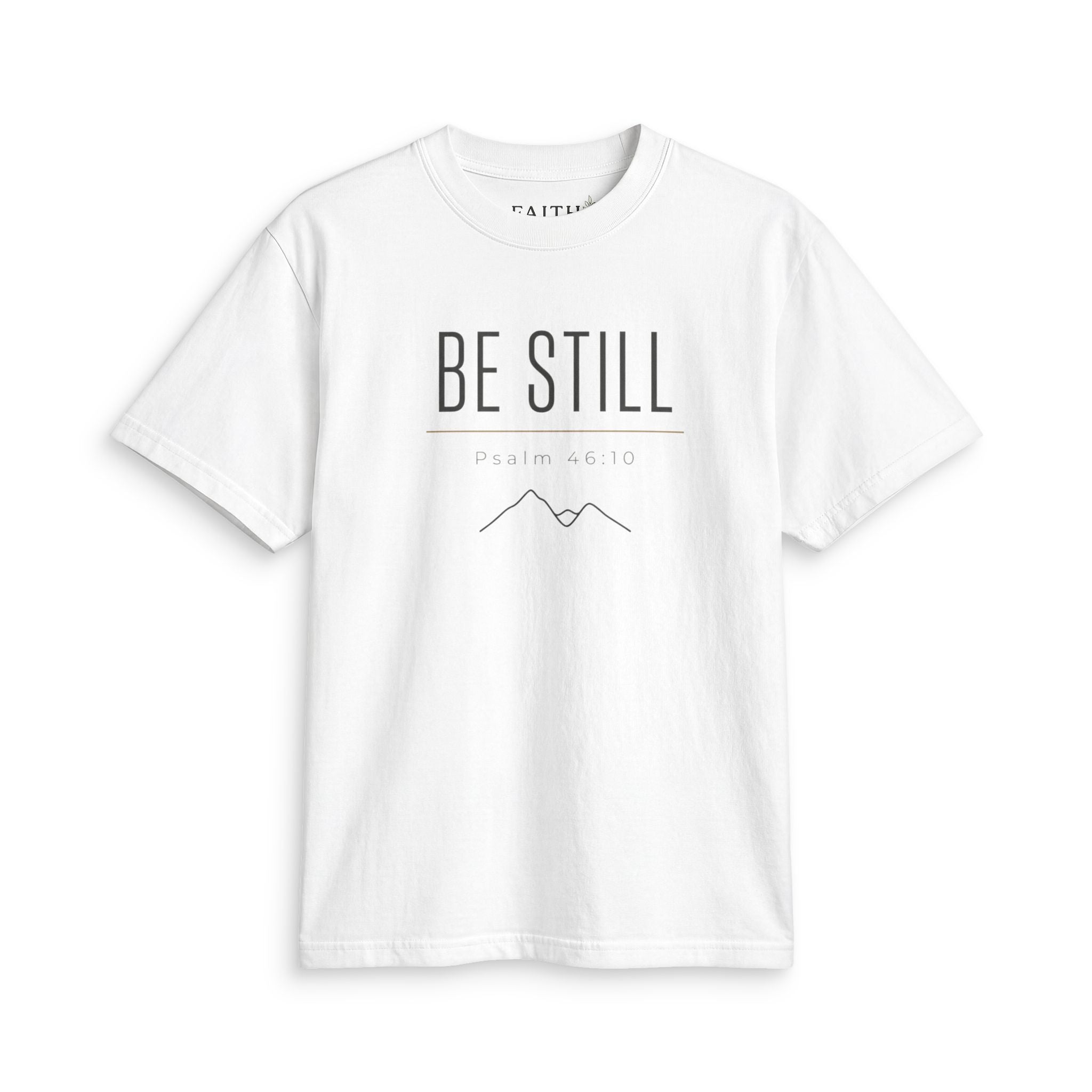 Be Still T-Shirt — Minimal Faith Graphic Tee for Quiet Reflection
