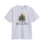 Rest in Him T-Shirt — Christian Nature Graphic Tee