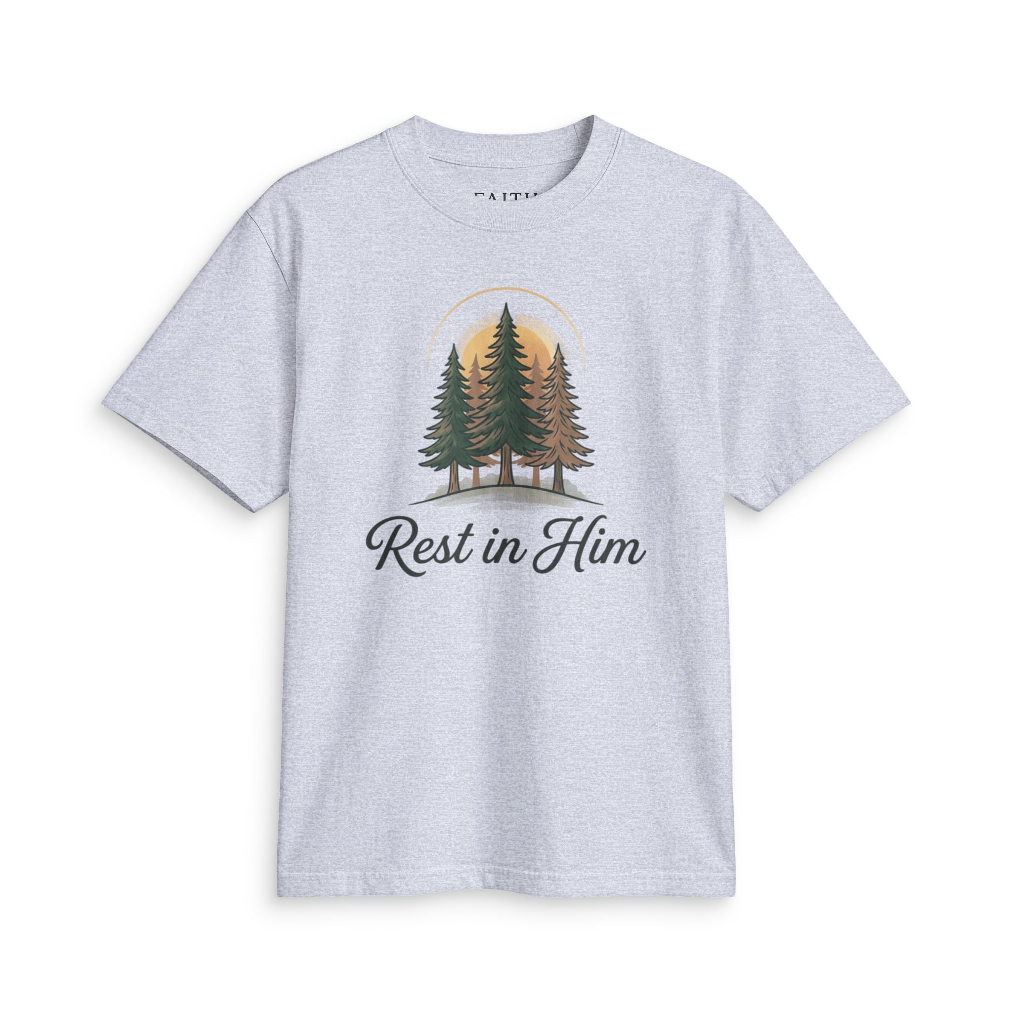Rest in Him T-Shirt — Christian Nature Graphic Tee