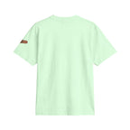 Minimal Cross Tee — Small Chest Cross & "Jesus Heals" Sleeve Patch