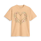 Floral Rosary Heart T-Shirt — Faith-Inspired Floral Tee